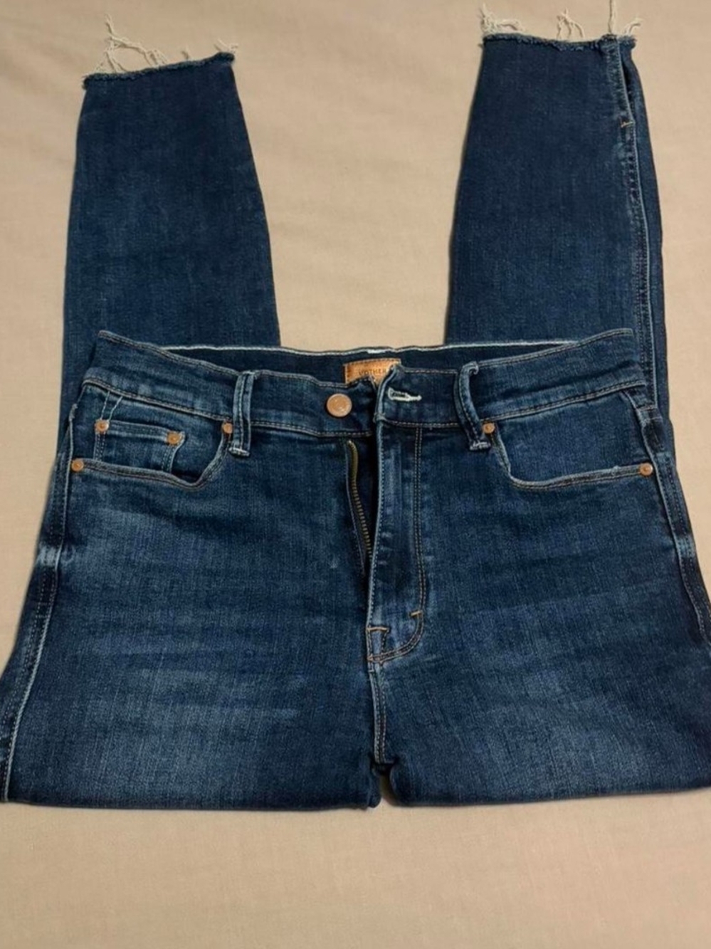 MOTHER The Insider Corp Step Fray Jeans Women's 28 Blue Classic Limited Edition